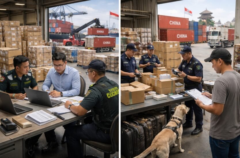 Customs inspection at Indonesia’s ports